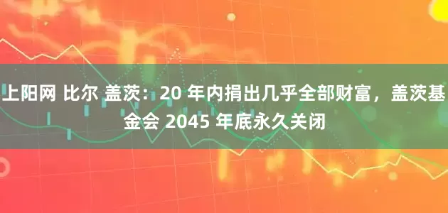 上阳网 比尔 盖茨：20 年内捐出几乎全部财富，盖茨基金会 2045 年底永久关闭